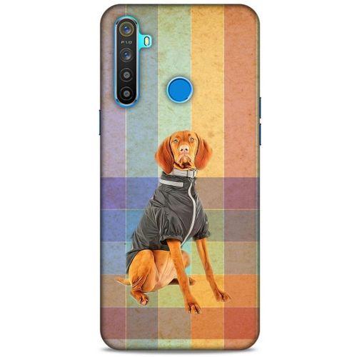 Oppo Realme 5i Kılıf Köpek Kıyafetleri (36) Glitter Kılıf Alman Pointer