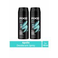 2 Adet Axe Erkek Sprey Deodorant Apollo 48 Saat Etkileyici Koku Vücut Spreyi 150 ml