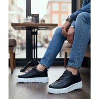 BA0802 BOA Siyah Renk Yüksek Taban Erkek Günlük Ayakkabı