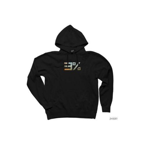 3% Percent Dizi Siyah Kapşonlu Sweatshirt Hoodie