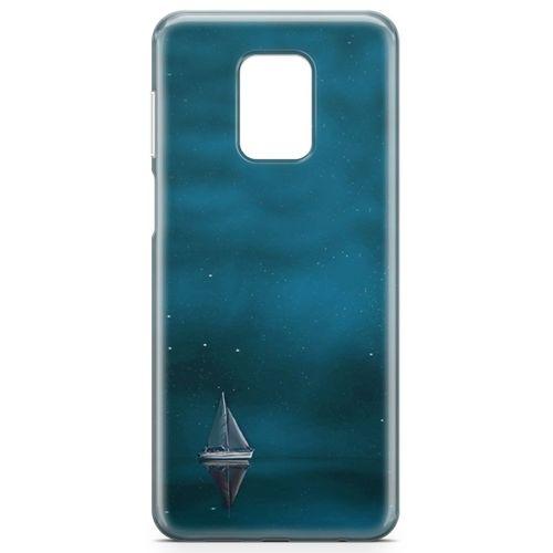 Xiaomi Redmi Note 9s Kılıf Mavi Gemi Arka Kapak Koruma Desenli Full Koruyucu