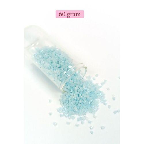 Kesme Cam Boncuk 2mm - 60 Gram - Maz Buz Mavi - BNC369