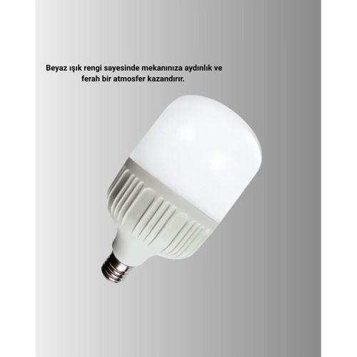 Enerji Tasarruflu Şarjlı Led Ampul 30w Beyaz Işık