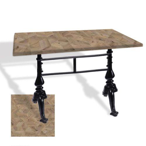 Dockers Çipa 3001 Döküm Ayak Masa 70x120 cm - (Werzalit, Wermodin ve Allzalit Tabla) - Edgy Wood