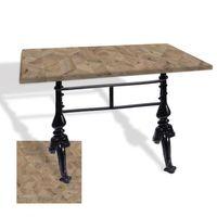 Dockers Çipa 3001 Döküm Ayak Masa 70x120 cm - (Werzalit, Wermodin ve Allzalit Tabla) - Edgy Wood