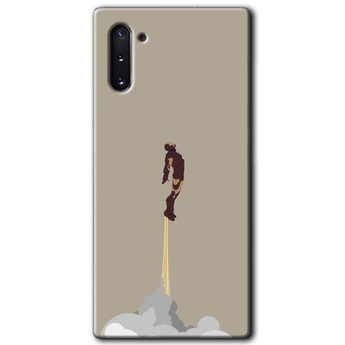 Galaxy Note 10 Kılıf HD Desen Baskılı Arka Kapak - İronman-Airport + Kırılmaz Cam