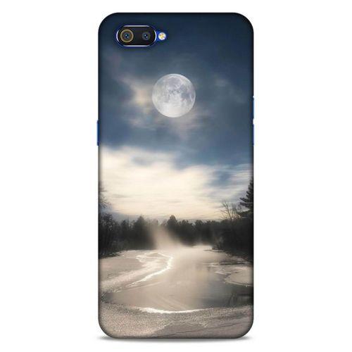 Lopard Oppo Realme C2 Uyumlu Kılıf Gece'S (27) Tasarımlı Kılıf Dolunay