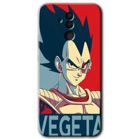 MRCİLETİSİM Huawei Mate 20 Lite Kılıf Baskılı Kapak - Vegeta +Tam Ekran Koruyucu