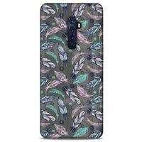 Oppo Reno 2 Kılıf Desenli Özel Seri Tüyler (6) Silikon Kılıf
