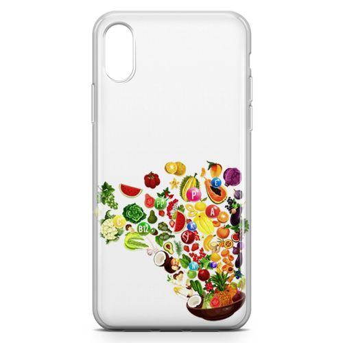 Apple iPhone XS Max Kılıf Vitamin Tablosu Arka Kapak Koruma Desenli Full Koruyucu
