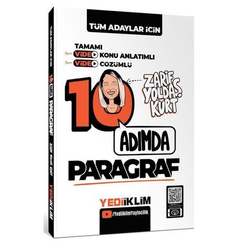 Tüm Adaylar İçin 10 Adımda Paragraf Video Konu Anlatımlı ve Video Çözümlü Soru Bankası Yediiklim Yayınları
