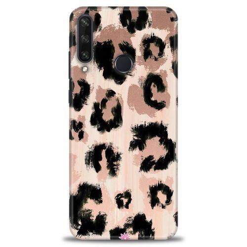Huawei Y6P Kılıf HD Baskılı Kılıf - Leopar + Tam Ekran Koruyucu