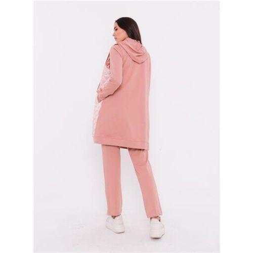Minimal Kapitoneli Yelekli Spor Üçlü Takım - 70060.034 - Pudra