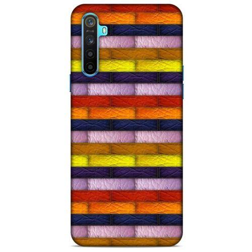 Oppo Realme 6i Kılıf Patchwork (30) Silicone Case Şeker Pembe Sarı