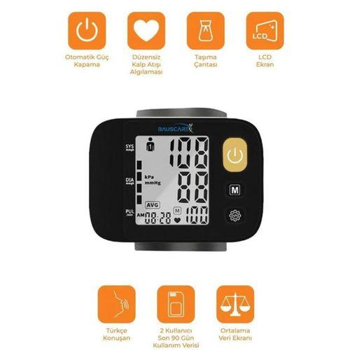 Bauscare Türkçe Konuşan Bilekten Ölçer Dijital Tansiyon Aleti