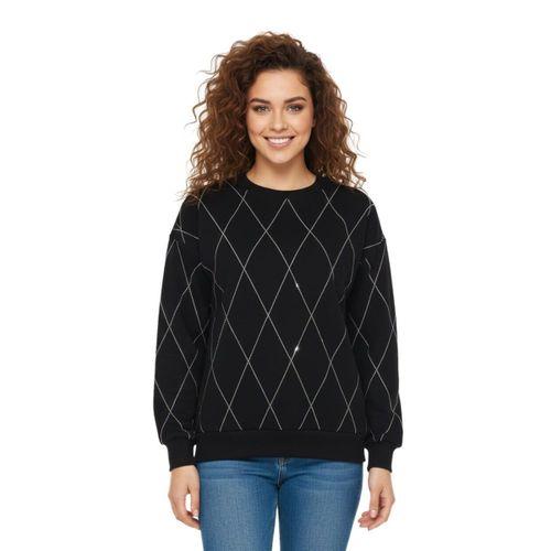 Kadın Sıfıryaka Sweatshirt Taşlı BGL-ST05060