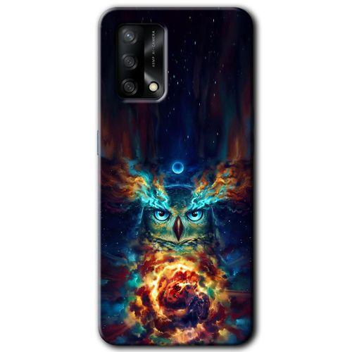 Oppo A54 Kılıf Baskılı Arka Kapak - Ballı Baykuş +Tam Ekran Koruyucu