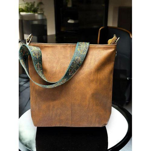 VELSE Suni Deri Bayan Omuz Çantası