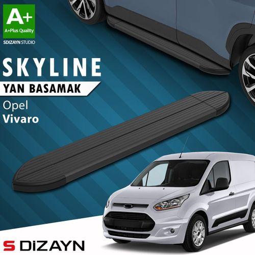 S-Dizayn Opel Vivaro B Kısa Şase Skyline Siyah Yan Basamak 213 Cm 2015-2018 A+ Kalite