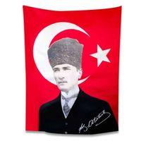 Atatürklü Bayrak 50X75cm