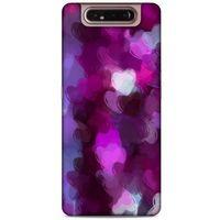 Samsung Galaxy A80 Uyumlu Kılıf Mor Delisi (42) Rugged Armor Kılıf Kalp