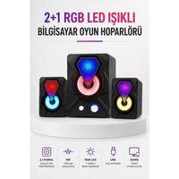 Rgb Led Aydınlatmalı Bilgisayar Oyun Hoparlör Sistemi