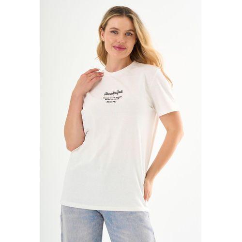 ALEXANDERGARDI Önü Baskılı Bisiklet Yaka T-shirt