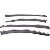 Sunplex FIAT Uyumlu LINEA 2006-2015 Arası Chrome Style 4 Lü Set Kromlu Cam Rüzgarlığı Ön Ve Arka Parça