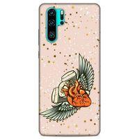 Lopard Huawei P30 Pro Uyumlu Kılıf Tattoo's (27) Tasarımlı Kılıf Kalp Dövmesi