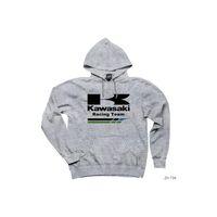 Kawasaki Racing Team Gri Kapşonlu Sweatshirt Hoodie