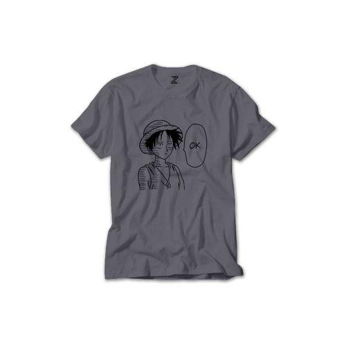 One Piece Luffy Ok Renkli Tişört Sarı Renkli