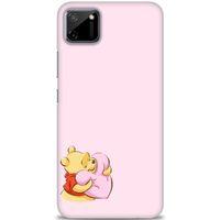 Realme C11 Kılıf HD Baskılı Kılıf - Winnie the Pooh Kalpli + Tam Ekran Koruyucu