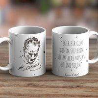 Kişiye Özel Kemal Atatürk İmzalı Kupa Bardak