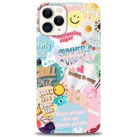 iPhone 12 Pro Max Kılıf HD Baskılı Kılıf - Honey + Tam Ekran Koruyucu