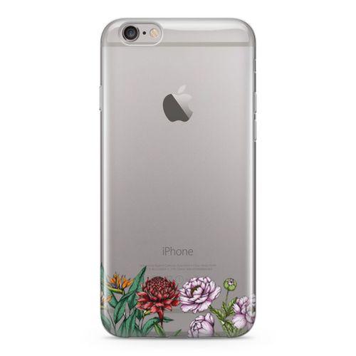 Apple iPhone 6 Plus - 6S Plus Kılıf Çiçek Üçlü Arka Kapak Koruma Desenli Full Koruyucu