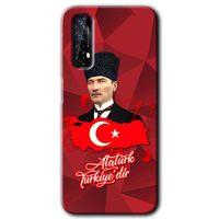 Realme 7 HD Baskılı Kılıf + 9D Tam Ekran Koruyucu - Atatürkiye