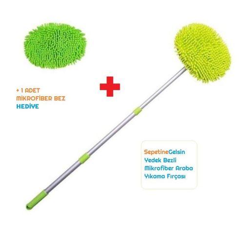 Sepetinegelsin Yedek Bezli Mikrofiber Araba Yıkama Fırçası