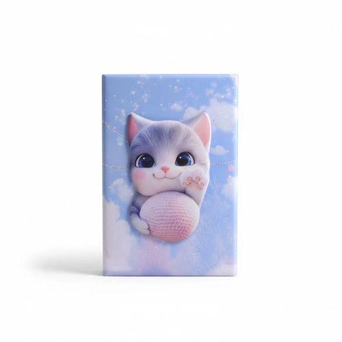 LİNEA PUFFY KABARTMA YÜZEY ( 14*20 CM) 80 YAPRAK RENKLİ ÇİZGİLİ HATIRA DEFTERİ ( Ball Cat)