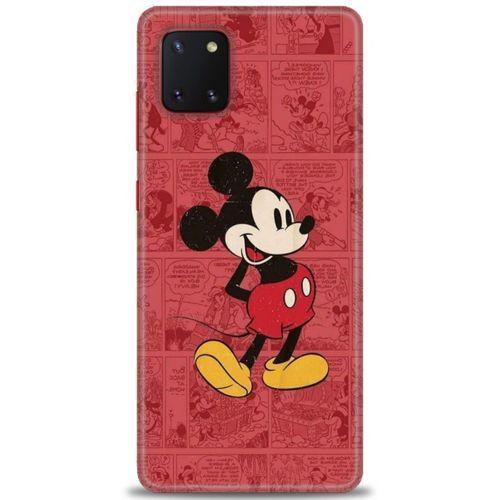 Samsung Galaxy A81 / Note 10 Lite Kılıf HD Baskılı Kılıf - Kırmızı Mickey + Tam Ekran Koruyucu