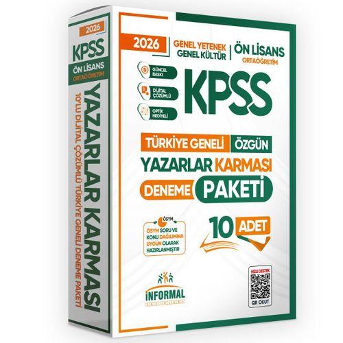 2026 KPSS ÖnLisans Yazarlar Karması GY-GK Türkiye Geneli Kurumsal 10lu Deneme Paketi Dijital Çözüm