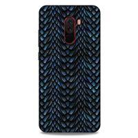 Xiaomi Pocophone F1 Kılıf Dragons (4) Koruma Kılıfı Ejderha Skin Lacivert
