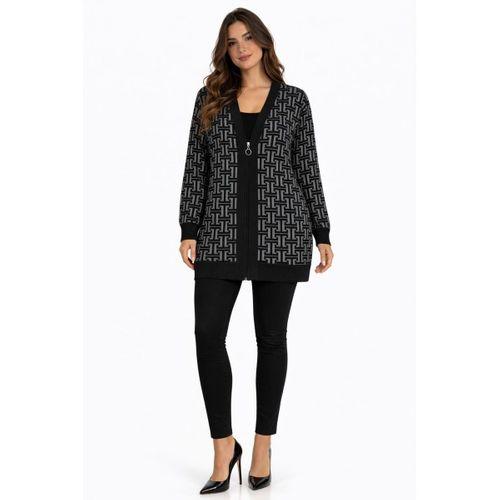 Kadın Anne Süet Desenli Hırka BGL-ST05322