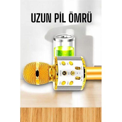 Kablosuz Bluetooth Karaoke Mikrofon Usb Ve Aux Girişli, Yüksek Ses Kalitesi