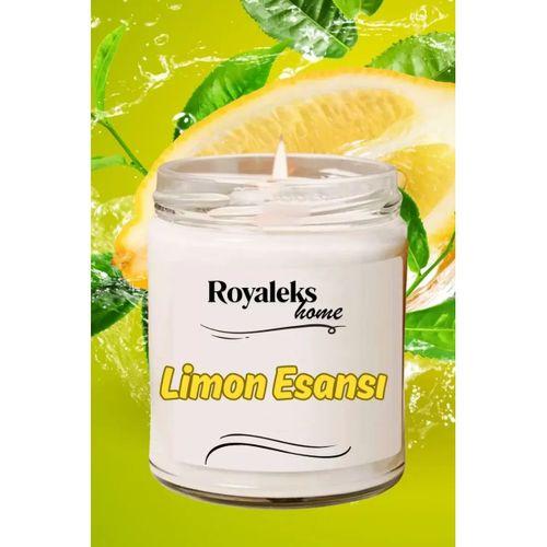 Doğal Özel Seri Kokulu Dekoratif Kavanoz Mum 210 cc - Limon Esansı - RYL