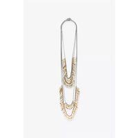 4'LÜ METAL PLAKA KOLYE - Altın