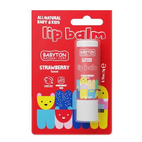 Eğitici Oyuncak Babyton Bebek ve Çocuklar İçin Doğal Dudak Koruyucu Balm Çilek