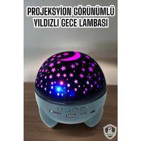 Yıldız Yansıtmalı Projeksiyon Gece Lambası Şarjlı Taşınabilir