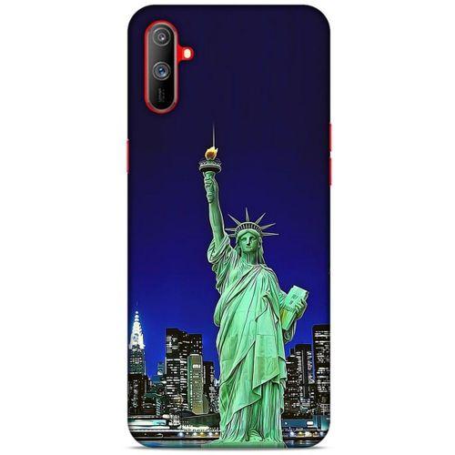 Oppo Realme C3 Kılıf Dünya Mimarisi (23) Ultra Koruma Kılıfı Özgürlük Heykeli ABD
