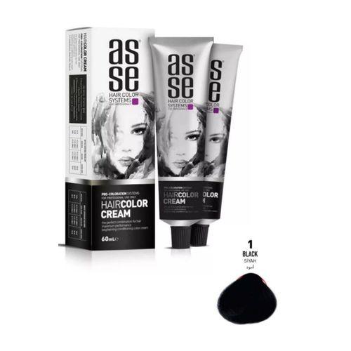 Asse Hair Color Systems Saç Boyası No:1 Siyah