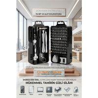 115 Parça Profesyonel Hassas Tornavida Tamir Seti  Cep Telefonu Tablet Laptop 723004